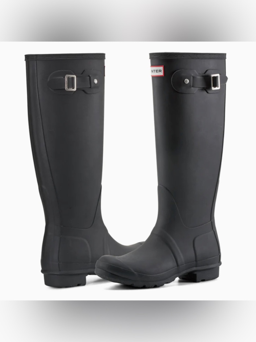 Hunter Women's Original Tall Rain Boots in Black, Size 5